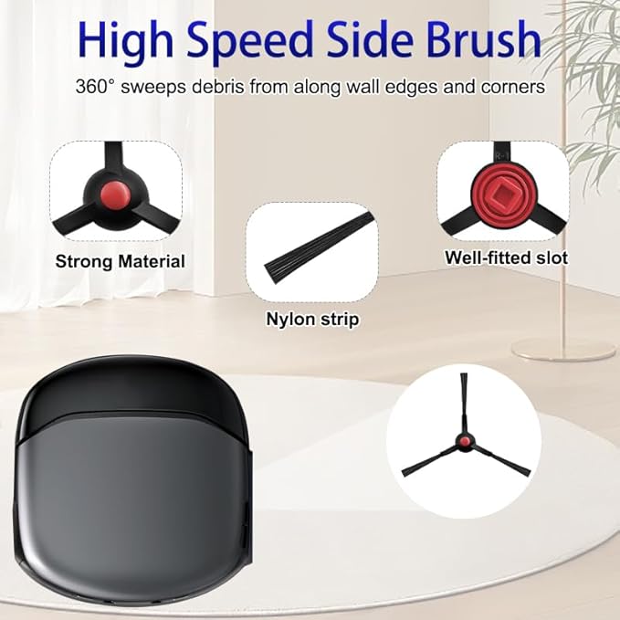 Omni S1 Pro Accessories, Replacement Parts Compatible with Eufy S1 Pro Omni Robot Vacuum Cleaner, 1 Main Brush, 2 Rolling Brush, 2 HEPA Filter, 4 Side Brushes, 4 Dust Bags