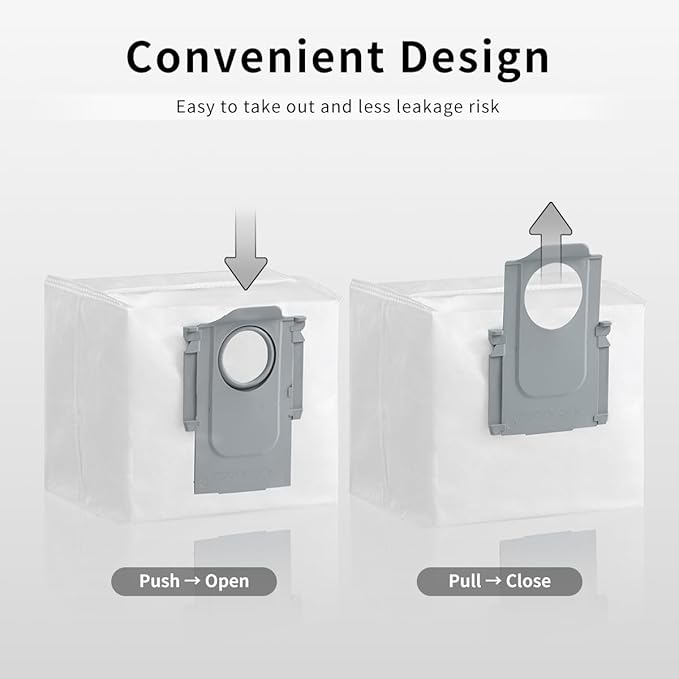 Replacement Vacuum Bags-2.7L Large Disposable Dust Bag Compatible with Roborock Q7 M5+,Q10 S5+,Q10 X5+,Q5 Max+,S8+,S8 Pro Ultra,Q7 Max,Q8 Max+,S7 Pro Ultra,Q5+ Robot Vacuum Cleaner,Q7 Max Dust Bags