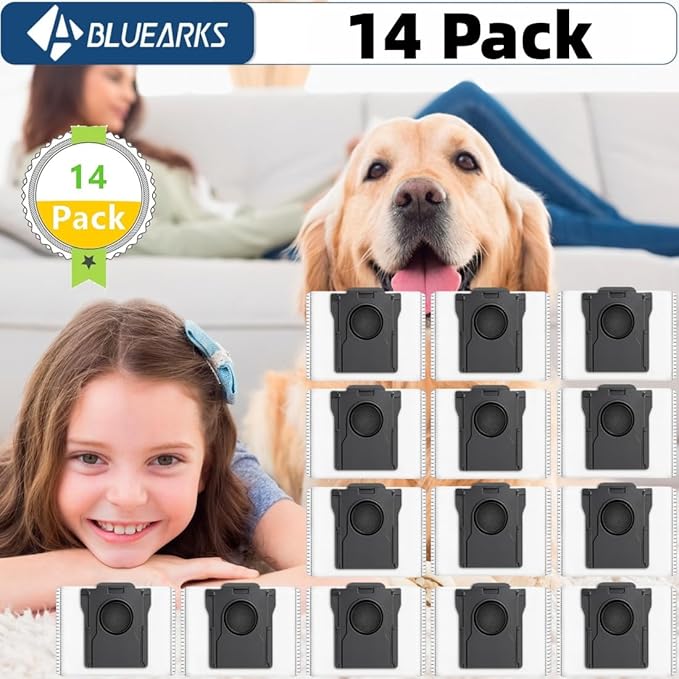 14Pcs Compatible with Dreame L10s Ultra Gen 2/X50 Ultra/L40 Ultra Robot Vacuum,3.2-Liter Large Capacity Activated Carbon Adsorptio Bags,Four-Layer Sealed Disposable dust bag,9 Week