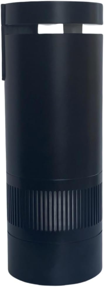 Car Air Purifier with Three-Layer HEPA Filter, Black, 7.1 Inch, USB Powered, Cup Holder Design, Compact Air Cleaner for Vehicle