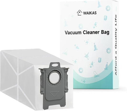 WAIKAS 14 Pack Qrevo Vacuum Bags for Roborock Qrevo Series QV 35A, Qrevo S5V, Saros10r, Qrevo S, Qrevo Edge S5A, Qrevo 2R3W, S8 Max Ultra, S8 MaxV Ultra, Qrevo Curv S5X, Qrevo Master/Slim Robot Vacuum