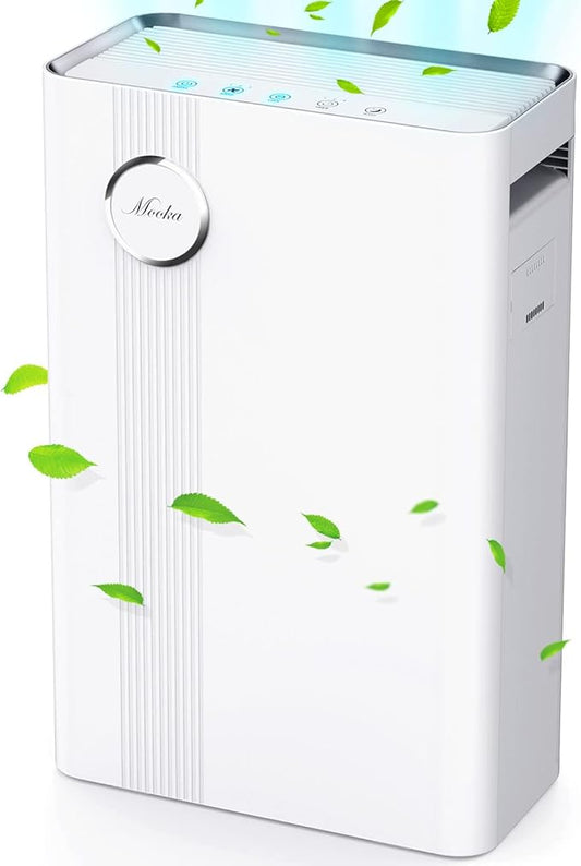 Home Air Purifier for Large Room up to 1076 Sq. Ft., Upgraded H13 True HEPA Air Filter for Pets Dander, Dust, Smoke, Pollen, Odor, VOCs Eliminators for Office, Bedroom, Kitchen (Available for California)