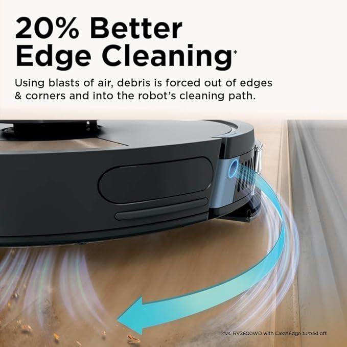 Shark Matrix Plus Robot Vacuum and Mop, Sonic Mopping, Home Mapping, Clean Edge, for Pet Hair, for Carpets and Hard Floor, UR2650WS
