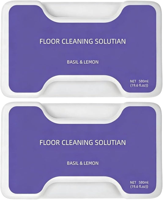 Robot Vacuum and Mop Floor Detergent Compatible For Narwal Freo Z Ultra/Freo Z10,580ml Lemon and Basil Scent Floor Cleaner.(2 Bottle)