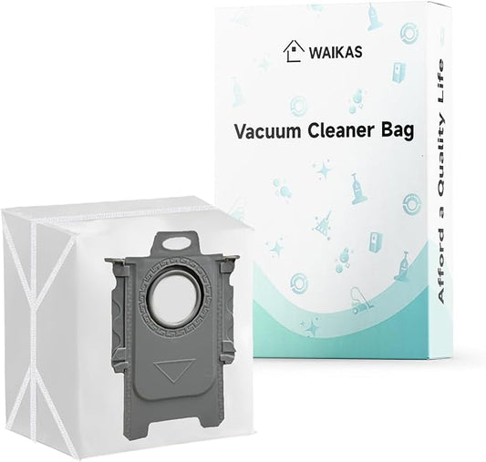 WAIKAS 14 Pack Q5 Bag Replacement for Roborock Q7 M5+, Q5 Max+, Q10 s5+, Q10 X5+, Q8 MAX+, Q7 MAX+, S7 Max Ultra, S8+ Robot Vacuum, Large Capacity Bags