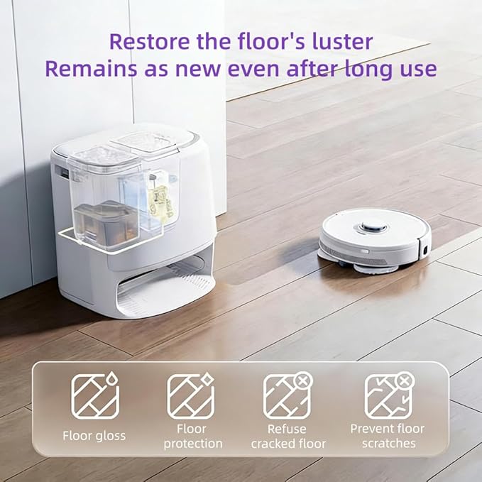 Robot Vacuum and Mop Floor Detergent Compatible For Narwal Freo Z Ultra/Freo Z10,580ml Lemon and Basil Scent Floor Cleaner.(1 Bottle)