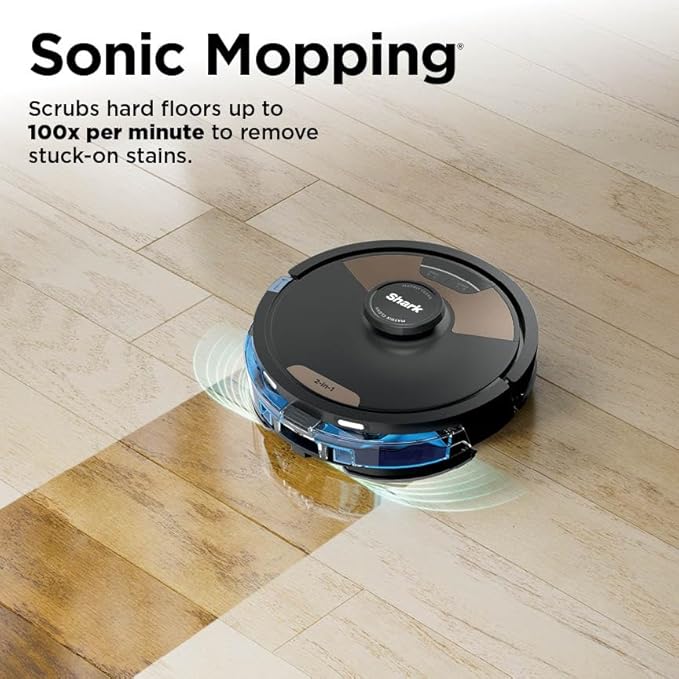 Shark Matrix Plus Robot Vacuum and Mop, Sonic Mopping, Home Mapping, Clean Edge, for Pet Hair, for Carpets and Hard Floor, UR2650WS