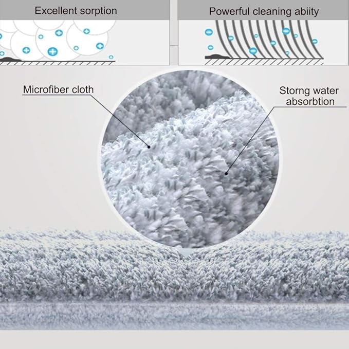 2-in-1 Microfiber Mop for Wet & Dry Use, 15-Inch with 4 Washable Pads, Adjustable Handle for Effortless Deep Cleaning and Floor Protection