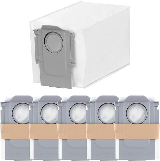 roborock 6 Packs Disposable Dust Bags for QV35A, Saros10series, Saros20, Saros 20 Sonic, QrevoCurv2Flow, QrevoCurv, QrevoEdgeS5A, QrevoSlim, S8MaxUltra, QrevoMaxV, QRevo series Robot Vacuum