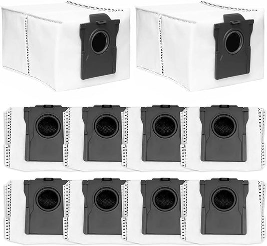 10 Pack Disposable Dust Bags Replacement for Dreame X50 Ultra/X40 Ultra/X30 Ultra/L50 Ultra/L40 Ultra/L10s Ultra Gen 2/L10s Pro Ultra Robot Vacuum Cleaner, 3.2L Dust Bag Accessories Parts