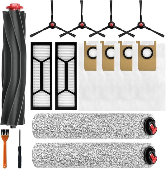 Omni S1 Pro Accessories, Replacement Parts Compatible with Eufy S1 Pro Omni Robot Vacuum Cleaner, 1 Main Brush, 2 Rolling Brush, 2 HEPA Filter, 4 Side Brushes, 4 Dust Bags