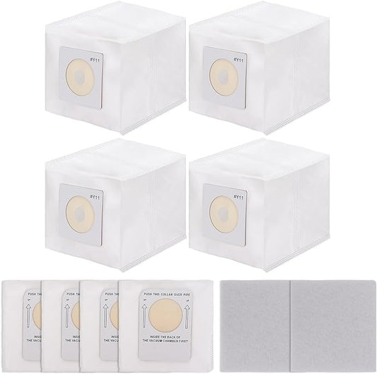 Y11 Vacuum Bags Compatible with InterVac Vacuum Cleaner CSRM, CSRM-RC, CS-9 and for DOMETIC CV1004-8 Dust Bag with 2 Motor Filters, Part# Y11, Y11-5