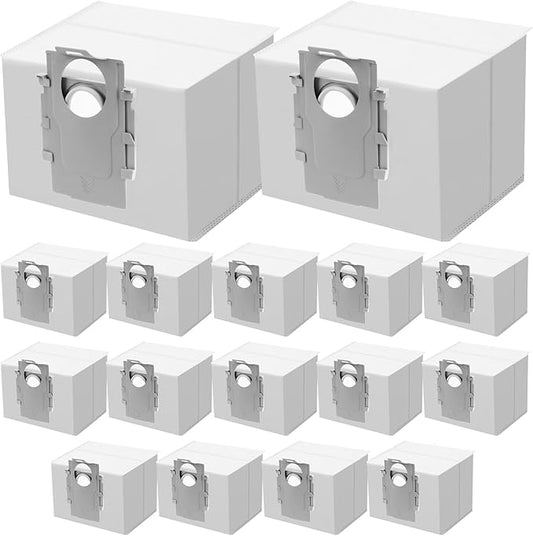16 Pack Q7 Q5 Dust Bag for Roborock Q7 M5+, Q10 S5+/Q10 X5+, S8+, S8 Pro Ultra, Q7 Max+/Max, Q5 Max+, Q8 Max+, S7 Pro Ultra, Q5, Q5+, Q7, S7 MaxV Ultra Robot Vacuum, 3.5L Large Capacity Disposable Bag