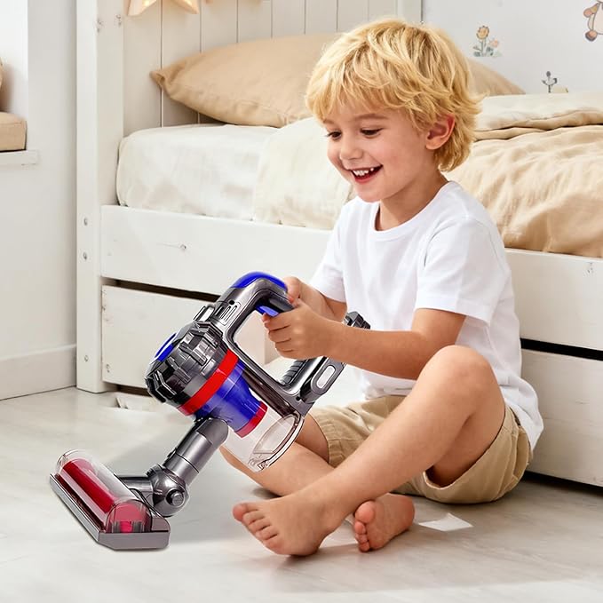 VARANO 3-in-1 Kids Vacuum That Really Works, Toddler Toy Vacuum Cleaning Toys for Kids Aged 3+, Fun Working Play Vacuum Cleaner with Working Suction for Realistic Pretend Play