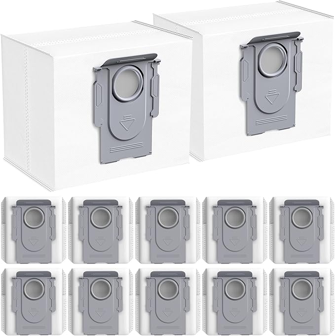 12 Pack Dust Bags for QV 35A/ Qrevo S5V/ Q10 S5+/ Saros 10R/ Qrevo S/Qrevo Master/Qrevo Edge S5A/ QV 35S/ S8Max Ultra/ S8MaxV Ultra/Qrevo Slim/Q Revo/ Q10 X5+ Robot Vacuum, 2.7L Large Capacity