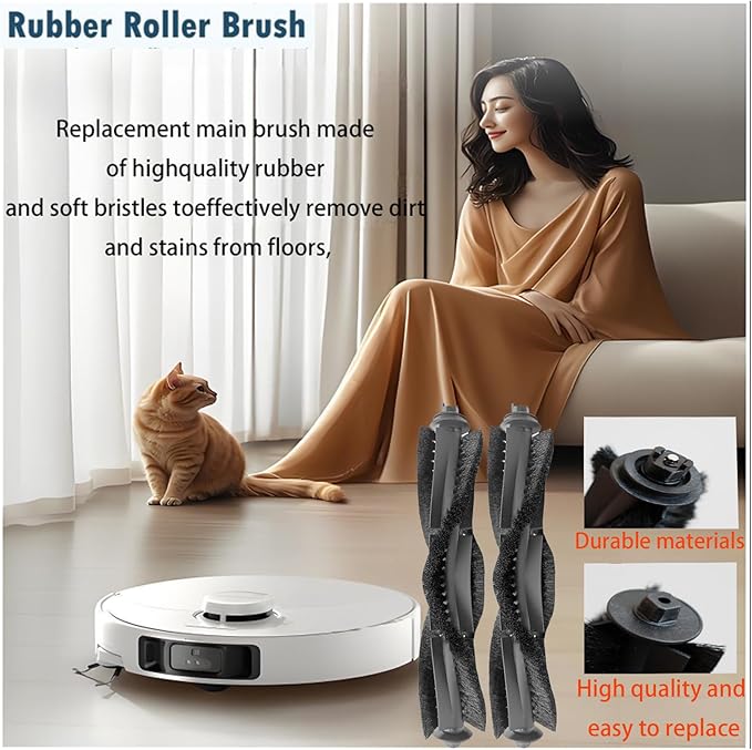 Replacement Parts Accessories for Tapo RV30 Max Plus / RV30 Max / RV20 Max Plus/RV20 Max Robot Vacuum,parts Include 1 Main Brushes 4 Side Brushes 3 Mop Pads 3 Filters 3 Dust Bags Attachments