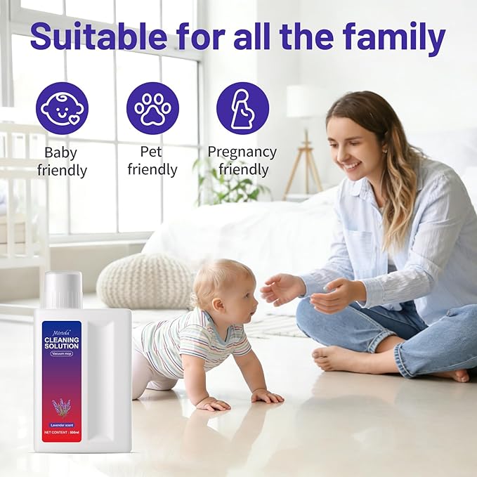 Multi-Surface Floor Cleaning Solution Compatible with Dreame Cleaning Solution, Lavender Scent, Deep Clean, Suitable for All Mopping Robot Vacuums and Cordless Wet/Dry Mops (500 ml)