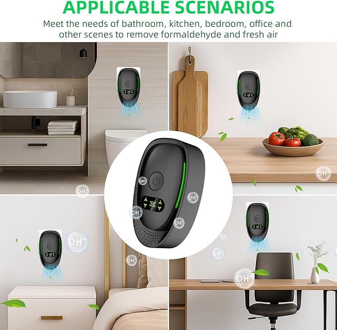 2026 New Air Ionizers Purifier for Home Dust Mites Ionic Air Purifier Plug In, Office Air Purifier Odor Eliminator with Negative Ion Generator, Quiet Small Air Freshener for Bedroom,Kitchen,Smoke(8)