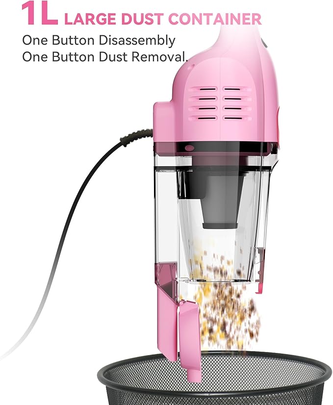 Vazone R6X Corded Stick Vacuum Cleaners for Home, 20Kpa Powerful Suction Stick Vacuum with 16Ft Cord, 2 in 1 Lightweight Handheld Vacuum Cleaner for Hardwood Floor Pet Hair