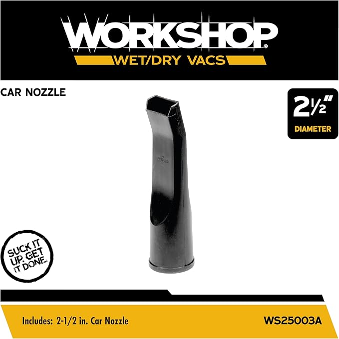 WORKSHOP Wet/Dry Vacs Shop Vacuum Accessories WS25003A Car Nozzle Attachment for Wet Dry Vacuum Cleaners, Fits 2-1/2-inch Extension Wands and Hoses