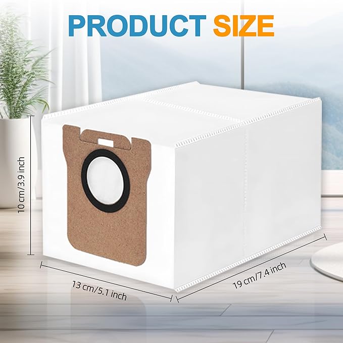 14 Packs Vacuum Dust Bag Compatible with Dreame L10 Ultra / L10s Ultra / L20 Ultra / L30 Ultra / X20 Pro / X20 Pro Plus Robot Vacuum, 3L Large Capacity Auto-Seal Replacement Bag Accessories Set