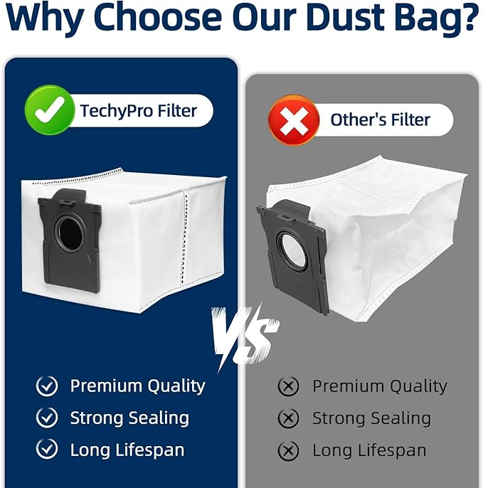 10 Pack Disposable Dust Bags Replacement for Dreame X50 Ultra/X40 Ultra/X30 Ultra/L50 Ultra/L40 Ultra/L10s Ultra Gen 2/L10s Pro Ultra Robot Vacuum Cleaner, 3.2L Dust Bag Accessories Parts