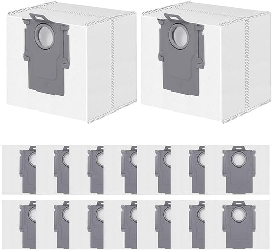 16 Pack Dust Bags for Roborock Q10 S5+/X5+, Q7 M5+/L5+, S8 Pro Ultra, S8+, S7 Max/MaxV Ultra, Q5+, Q5 Max+/Pro+/DuoRoller+, Q7+/Q7/Q8 Max+ Robot Vacuum, 3.6L Large Capacity Disposable Replacement Bag