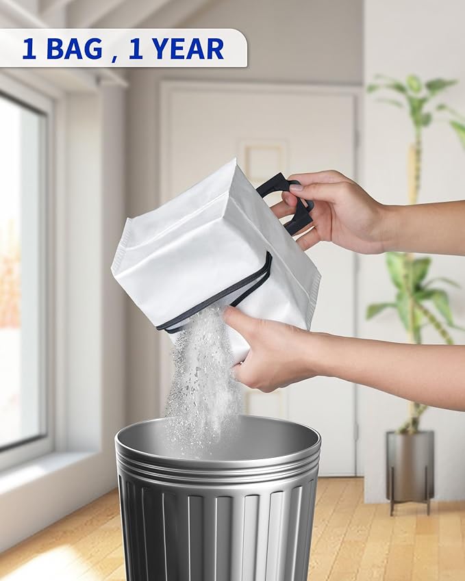 Reusable Dust Bags for Roborock S8 Pro Ultra, S8+, S7 MaxV Ultra/Max Ultra, Q5+, Q7+, Q5 Pro+, Q8 Max+ Robot Vacuum & Auto-Empty Dock Pure, 3 Pack New Version