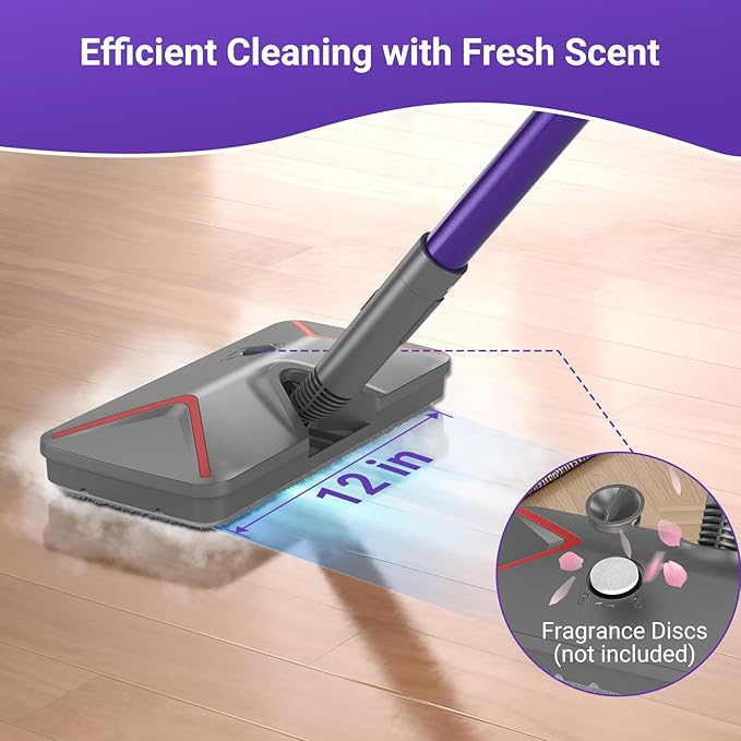 WVSAW Heavy Duty Power Steamer 3-in-1 Steam Mop and Handheld Steam Cleaner for Home, Garage, Workshop, Hardwood, Tile, Walls, Grout, Windows, Furniture, Deck, with Wall Mount and Cord Storage