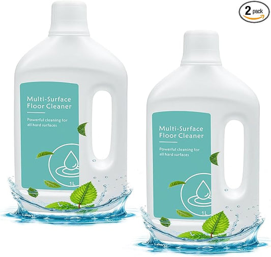 2 Pack Floor Vacuum Cleaner Detergent Refill for Dreame Cleaning Solution and Mova Robot,Compatible with Dreame X Series and L Series Robot Vacuum and Mop. (2 Pack of 33.8 Fl Oz)