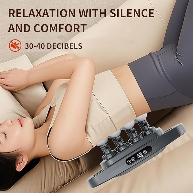 16 Head Massage Gun, Deep Tissue Percussion Massager with 30 Intensity Levels & 3 Smart Modes, Quiet Electric Muscle Massage for Back Neck Shoulder Leg, Handheld Percussion Therapy for Pain Relief