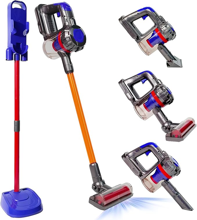 VARANO 3-in-1 Kids Vacuum That Really Works, Toddler Toy Vacuum Cleaning Toys for Kids Aged 3+, Fun Working Play Vacuum Cleaner with Working Suction for Realistic Pretend Play
