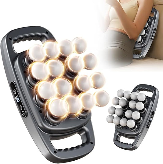 16 Head Massage Gun, Deep Tissue Percussion Massager with 30 Intensity Levels & 3 Smart Modes, Quiet Electric Muscle Massage for Back Neck Shoulder Leg, Handheld Percussion Therapy for Pain Relief