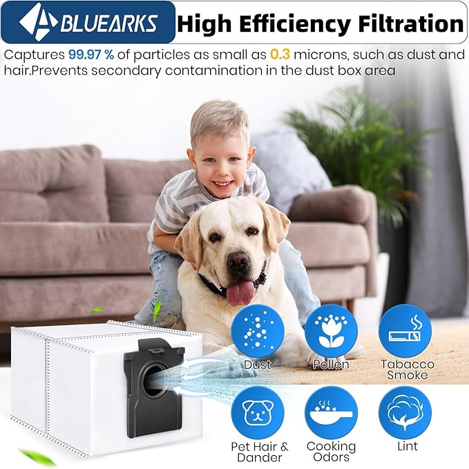 14Pcs Compatible with Dreame L10s Ultra Gen 2/X50 Ultra/L40 Ultra Robot Vacuum,3.2-Liter Large Capacity Activated Carbon Adsorptio Bags,Four-Layer Sealed Disposable dust bag,9 Week