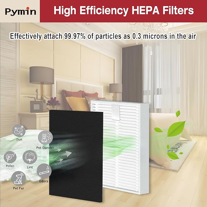 Pymin 6 Pack Hepa Filters for Eufy Clean L50 / L50 SES / L60 / L60 Hybrid Robot Vacuum Cleaner Washable Accessories