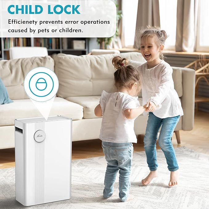 Home Air Purifier for Large Room up to 1076 Sq. Ft., Upgraded H13 True HEPA Air Filter for Pets Dander, Dust, Smoke, Pollen, Odor, VOCs Eliminators for Office, Bedroom, Kitchen (Available for California)
