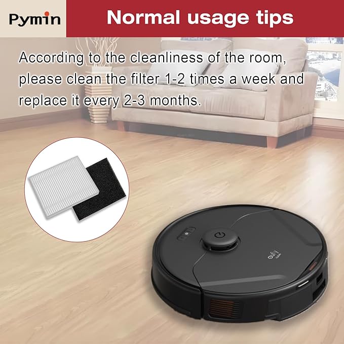 Pymin 6 Pack Hepa Filters for Eufy Clean L50 / L50 SES / L60 / L60 Hybrid Robot Vacuum Cleaner Washable Accessories