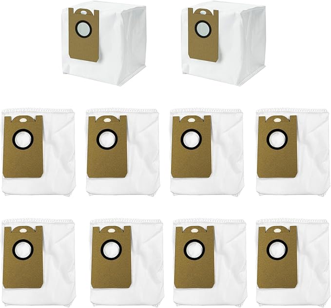 10 Pack Dust Bags fit for Laresar L6 Pro/ L6 Nex,Honiture Q6 Pro, AIRROBO T10+,Neabot NOMO N2,iHome AutoVac Nova S1 Pro Robot Vacuum iHRVS1PRO-3BLK Replacement Accessories Parts