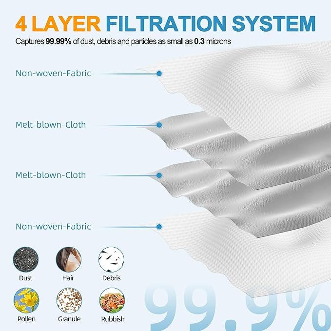 14 Packs Vacuum Dust Bag Compatible with Dreame L10 Ultra / L10s Ultra / L20 Ultra / L30 Ultra / X20 Pro / X20 Pro Plus Robot Vacuum, 3L Large Capacity Auto-Seal Replacement Bag Accessories Set