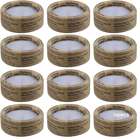 High-Efficiency Filtration: 100 Activated Carbon Discs, 0.9 in X 0.4 in, Replacements for Funnel Filters, Universal, Long-Lasting Purification