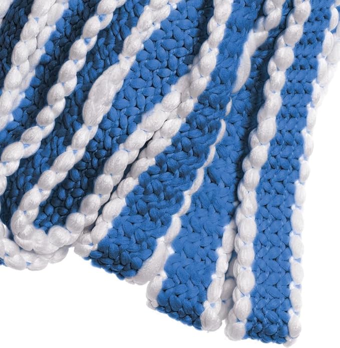 Addis Microfibre Mega Mop Super Absorbent Anti Bacterial with Screw fix 3 pcs Handle, Blue Metallic