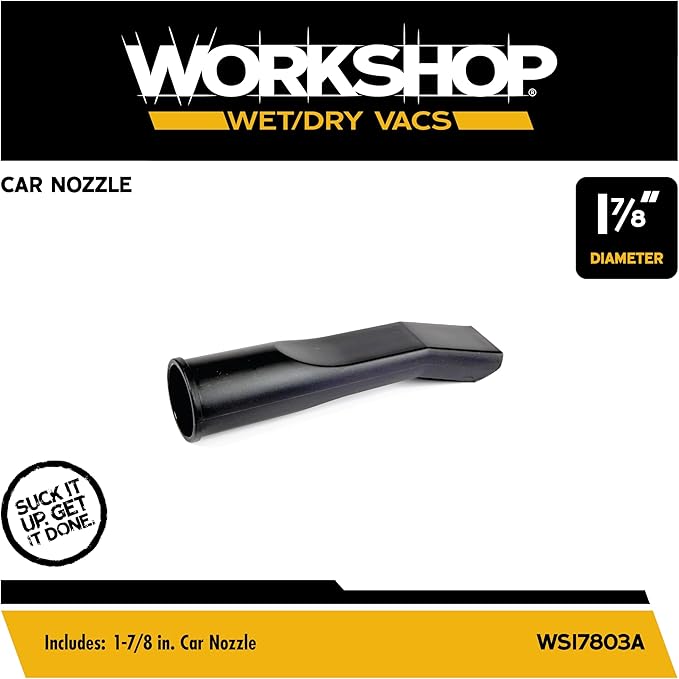 WORKSHOP Wet/Dry Vacs Shop Vacuum Accessories WS17803A Car Nozzle Attachment for Wet Dry Vacuum Cleaners, Fits 1-7/8-inch Extension Wands and Hoses