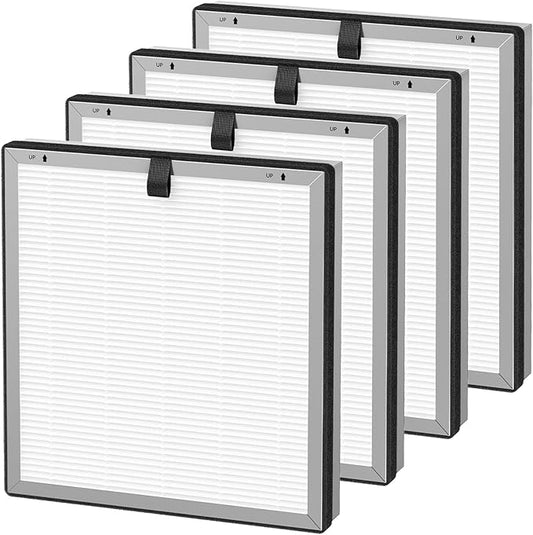 APH3000 Replacement Filter Compatible with KNKA APH3000 Air Purifi-er, 3-IN-1 HEPA and Activated Carbon Filter for Dust Pollen Pet Dander Odor Smoke, 4 Pack