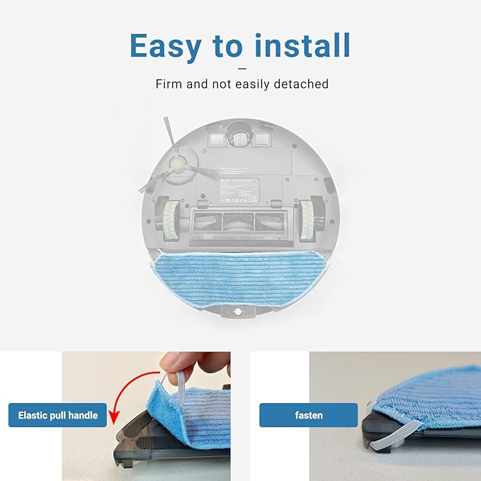 Replacement Mop Pads Compatible with Lefant M2 M2 Pro M2S M2S Pro M2 Plus M2L Plus U180 M1 Robot Vacuum 6 Mop Cloth