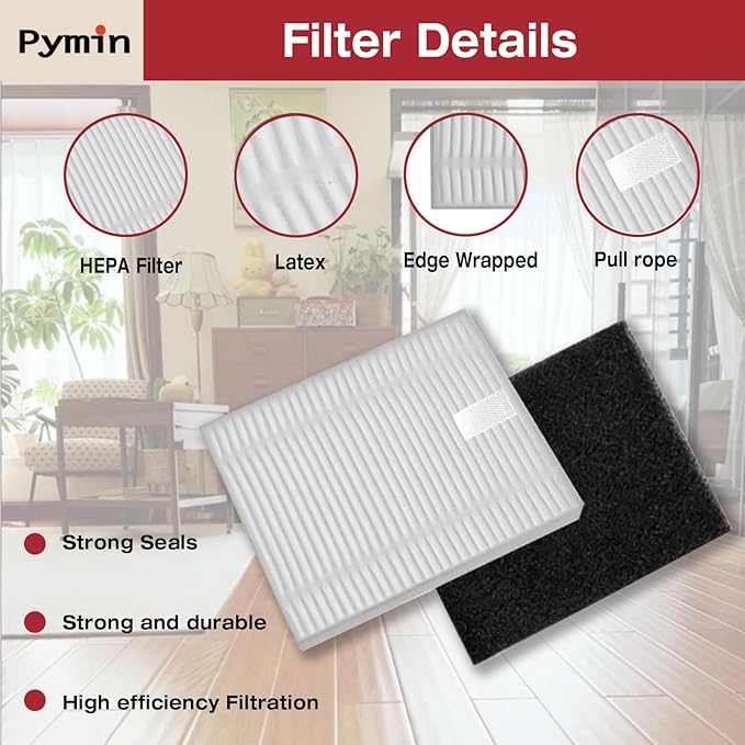 Pymin 16 Pack Replacement Accessories kit Compatible with eufy L60/ L60 SES/ L50/ L50 SES Robot Vacuum Replacement Parts (1 Pack Roller Brush+6 Pack Filter & Sponge+8 Pack Side Brush+1 Cleaning Brush)