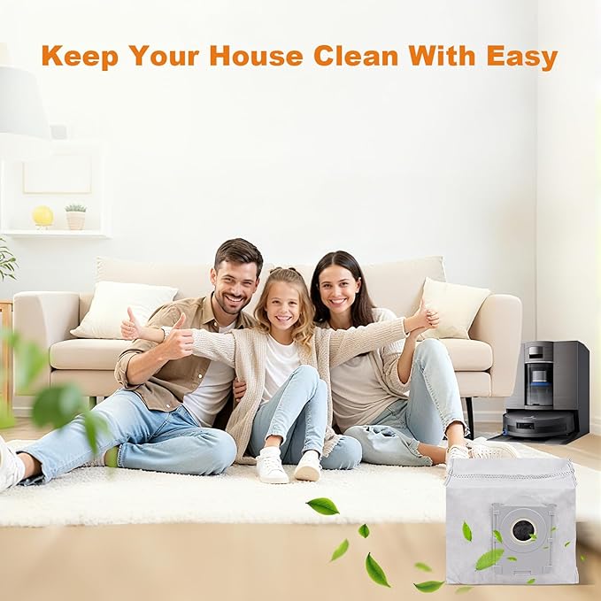 X11 Vacuum Bags for ECOVACS DEEBOT X11 Pro Omni/X11/X11 Pro Robot Vacuum Cleaner - Disposable Replacement Dust Bag Vacuum Cleaning Accessories Part（12Pack)