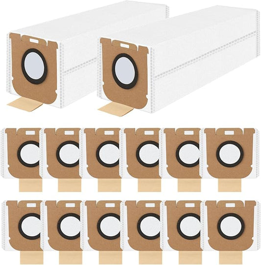 12-Pack Robot Vacuum Bags for Dreame Z10 Station – Replacement Dust Bags, Auto-Seal, 3-Layer Non-Woven, Compatible with Self-Emptying Base, Up to 60 Days Hands-Free Cleaning