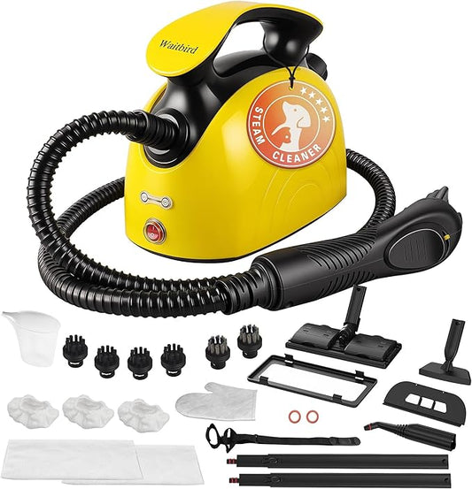 Waitbird Steam Cleaner, Steam Cleaner For Home,Handheld Steam Cleaner With 21 Accessories,248 ° F High Temperature,Suitable For Floors,Sofas,Interior Decoration,Barbecue Grills,Mop Replacement Parts