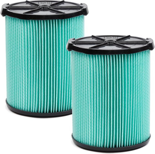 CRAFTSMAN CMXZVBE38777 Genuine HEPA Media Wet Dry Vac Replacement Vacuum Filter for Most 5 to 20 Gallon CRAFTSMAN Shop Vacuums, Easy Installation and Traps Allergens, 2-Pack
