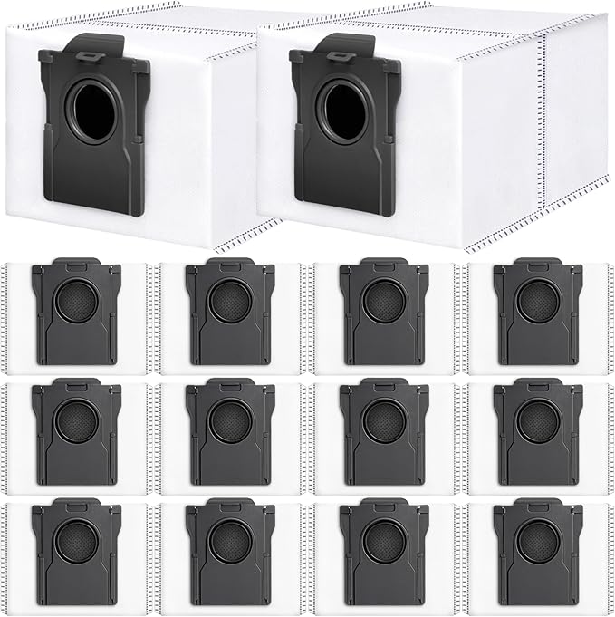 14Pcs Compatible with Dreame L10s Ultra Gen 2/X50 Ultra/L40 Ultra Robot Vacuum,3.2-Liter Large Capacity Activated Carbon Adsorptio Bags,Four-Layer Sealed Disposable dust bag,9 Week